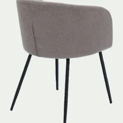 Chaise en tissu et métal avec accoudoirs - beige alpilles