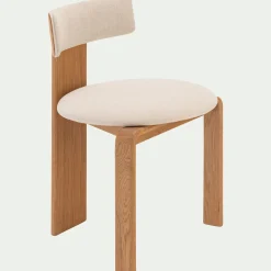 Chaise en tissu sans accoudoirs - beige