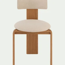 Chaise en tissu sans accoudoirs - beige