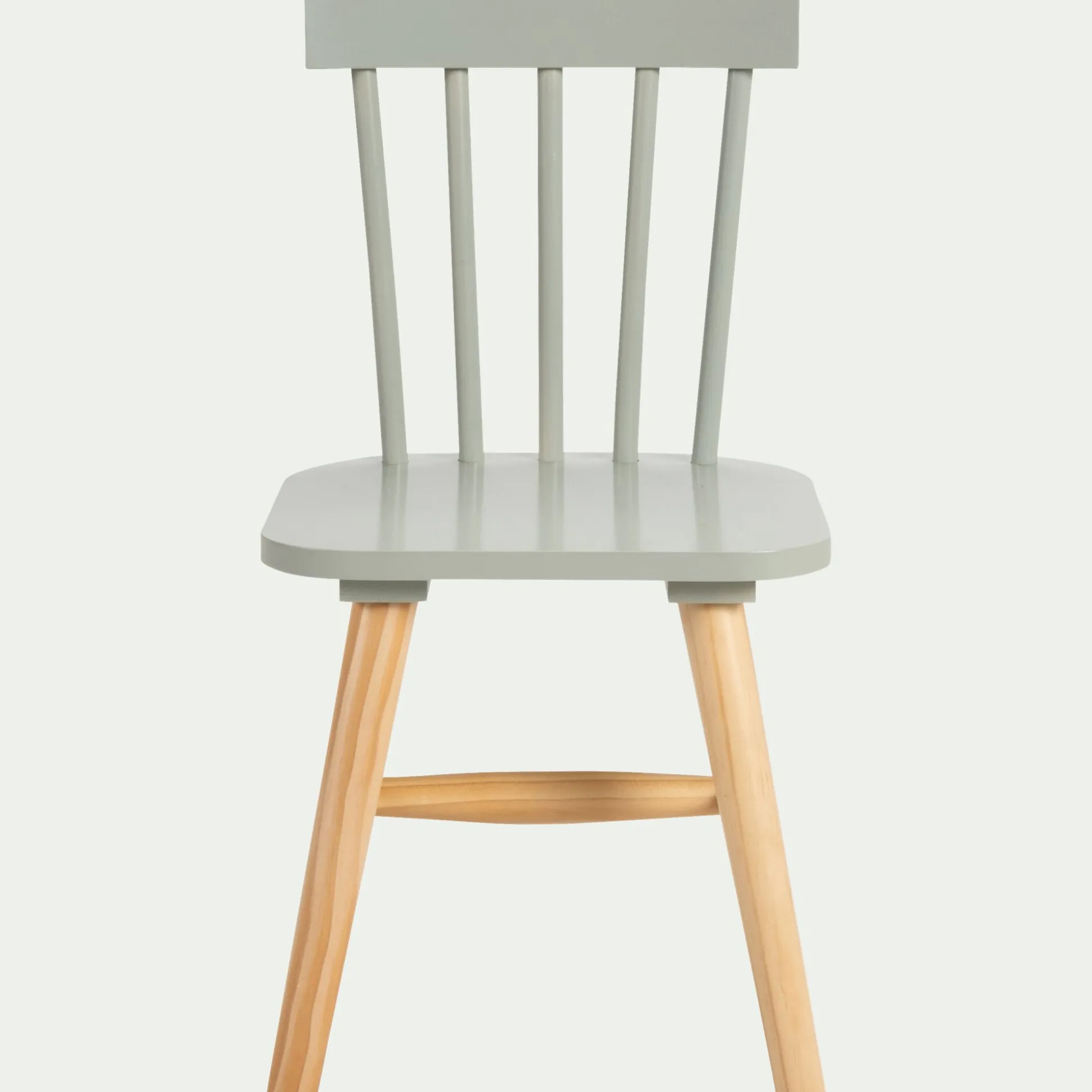Chaise enfant en bois - vert olivier
