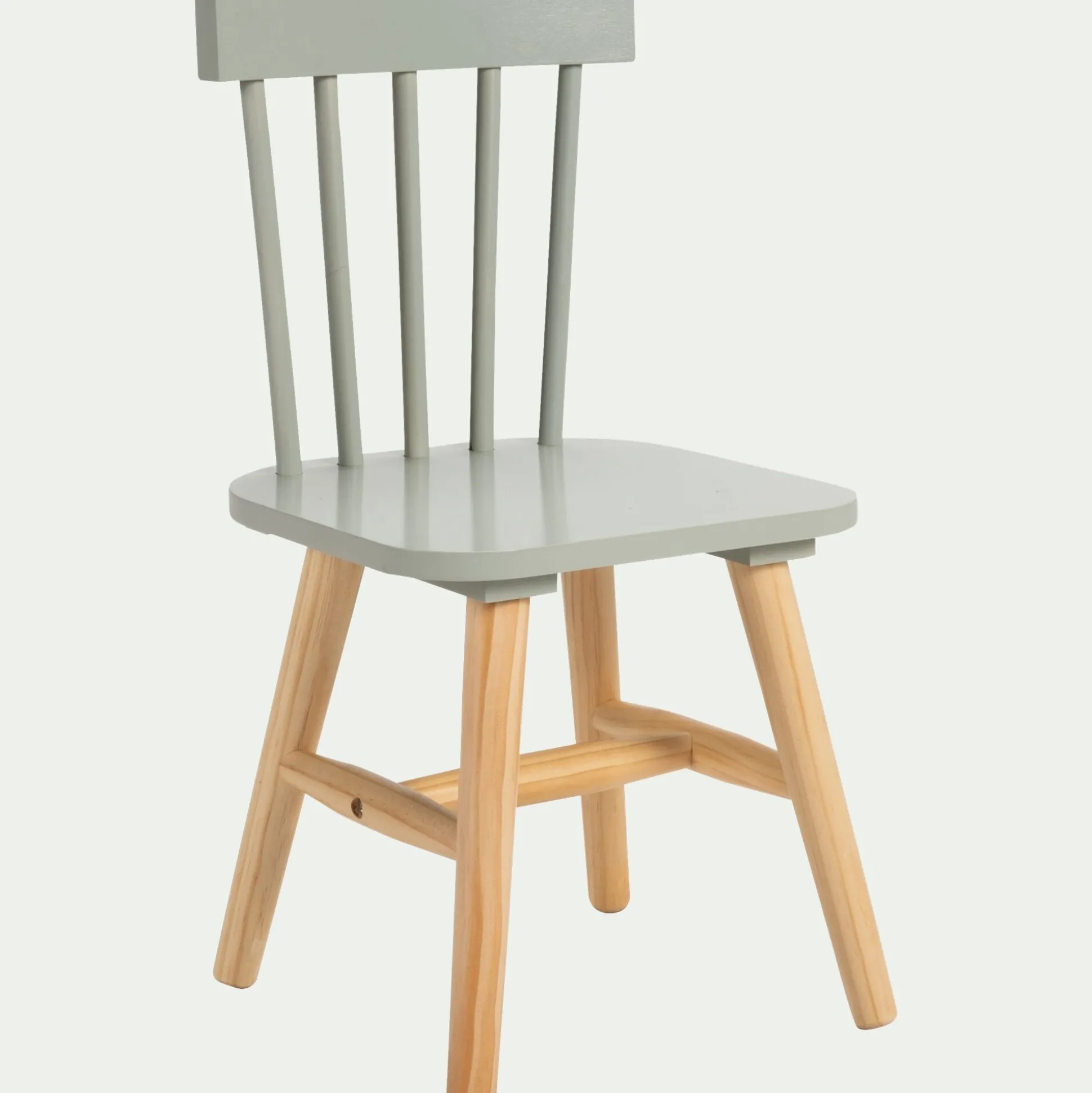 Chaise enfant en bois - vert olivier