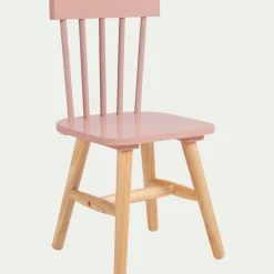 Chaise enfant en bois de hêtre - rose sable