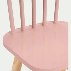 Chaise enfant en bois de hêtre - rose sable