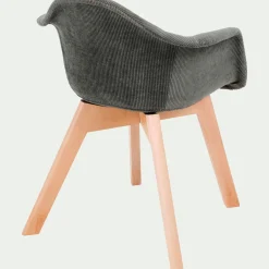 Chaise enfant en tissu avec accoudoirs - vert