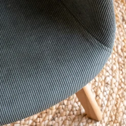 Chaise enfant en tissu avec accoudoirs - vert