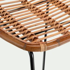 Chaise îlot central en rotin - naturel h66cm