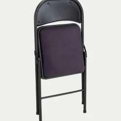 Chaise pliante en métal et tissu - noir calabrun