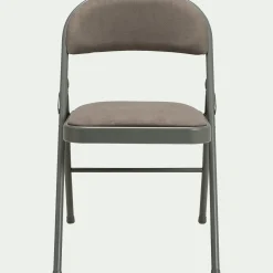 Chaise pliante en métal et tissu - vert