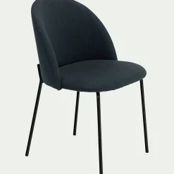 Chaise ronde en tissu - bleu céou