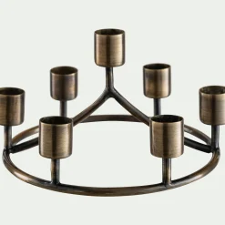 Chandelier 7 bougies en fer D18cm - doré