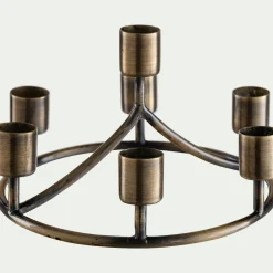 Chandelier 7 bougies en fer D18cm - doré