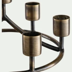 Chandelier 7 bougies en fer D18cm - doré