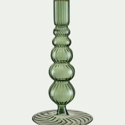 Chandelier sculpté en verre - vert