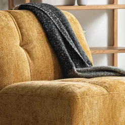 Chauffeuse en tissu Eden - jaune argan