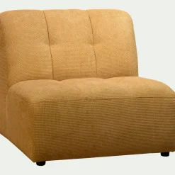 Chauffeuse en tissu Eden - jaune argan