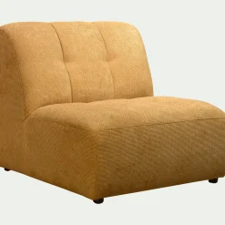 Chauffeuse en tissu Eden - jaune argan