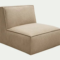 Chauffeuse en velours côtelé azores - taupe