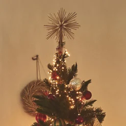 Cimier étoile en paille H30cm - naturel