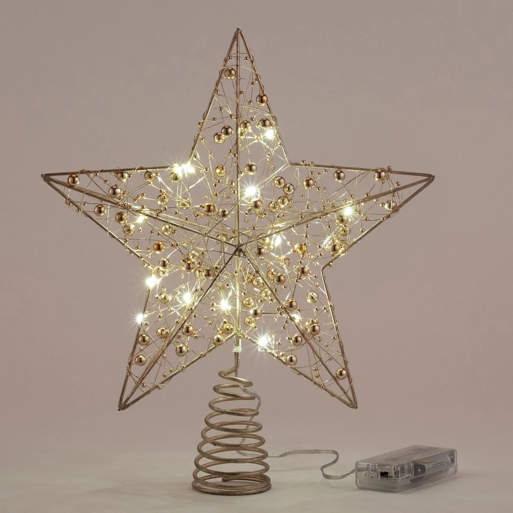 Cimier étoile lumineux H27cm - naturel