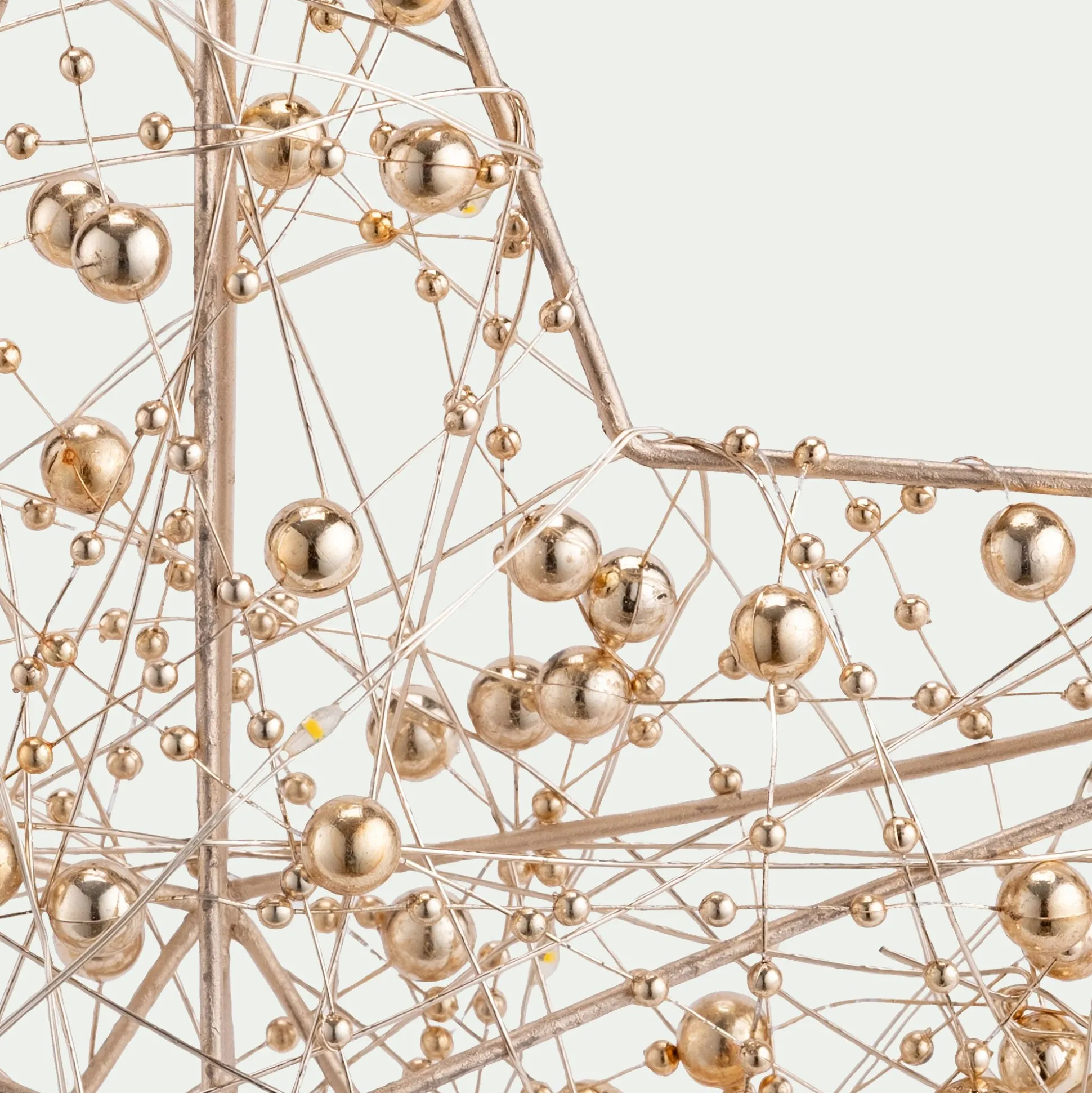 Cimier étoile lumineux H27cm - naturel