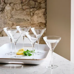Coffret de 6 verres à martini en verre 26cl - transparent