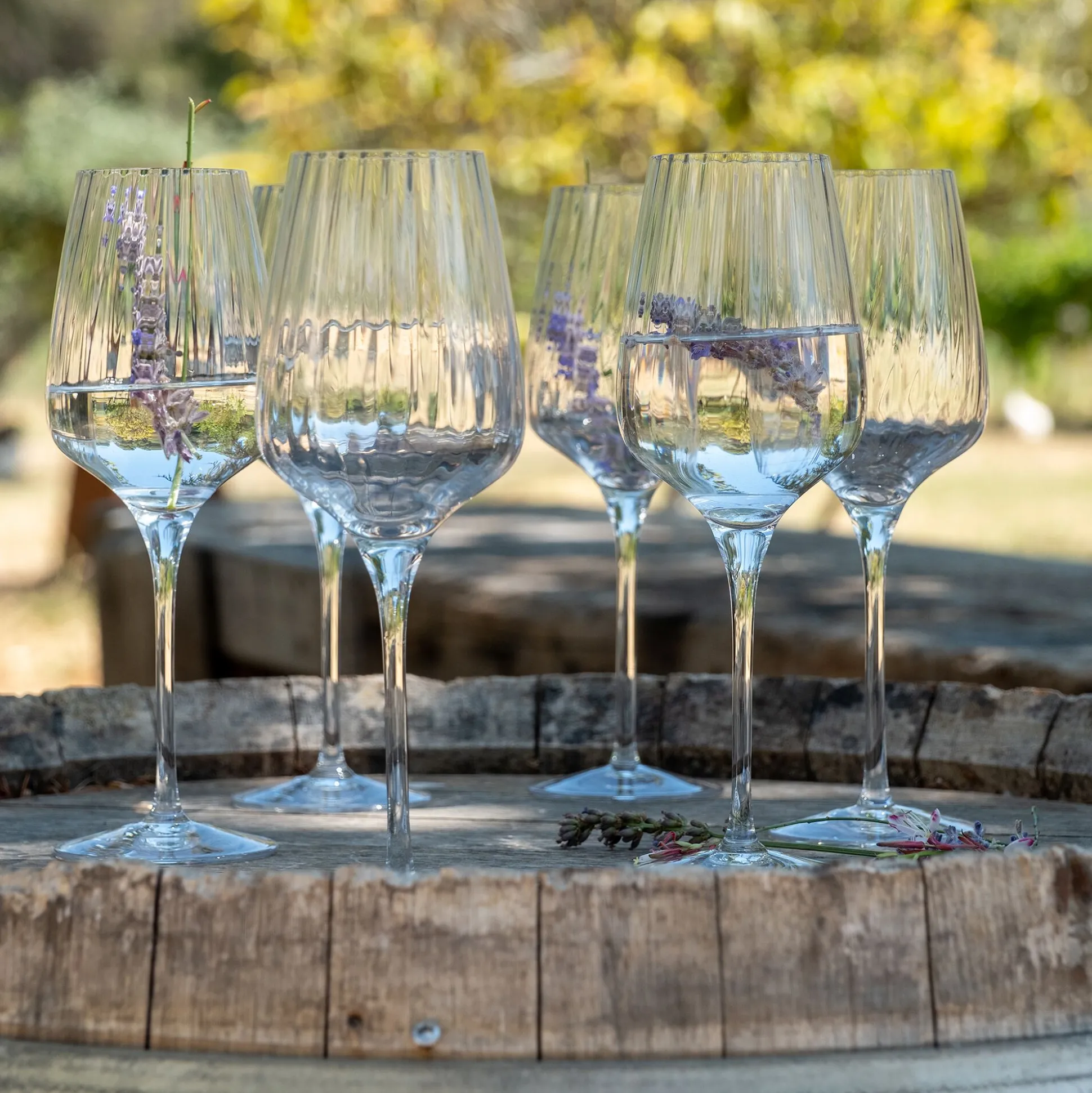 Coffret de 6 verres à pied tulipe en cristallin 45cl - transparent