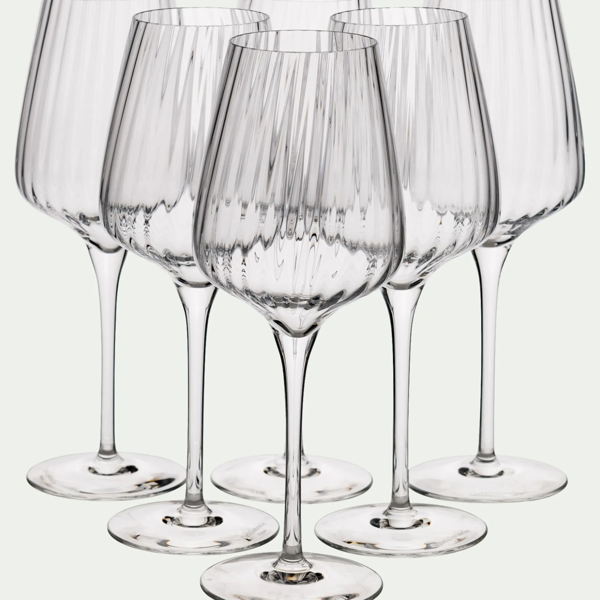 Coffret de 6 verres à pied tulipe en cristallin 45cl - transparent