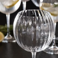 Coffret de 6 verres à pied ballon en cristallin 58cl - transparent