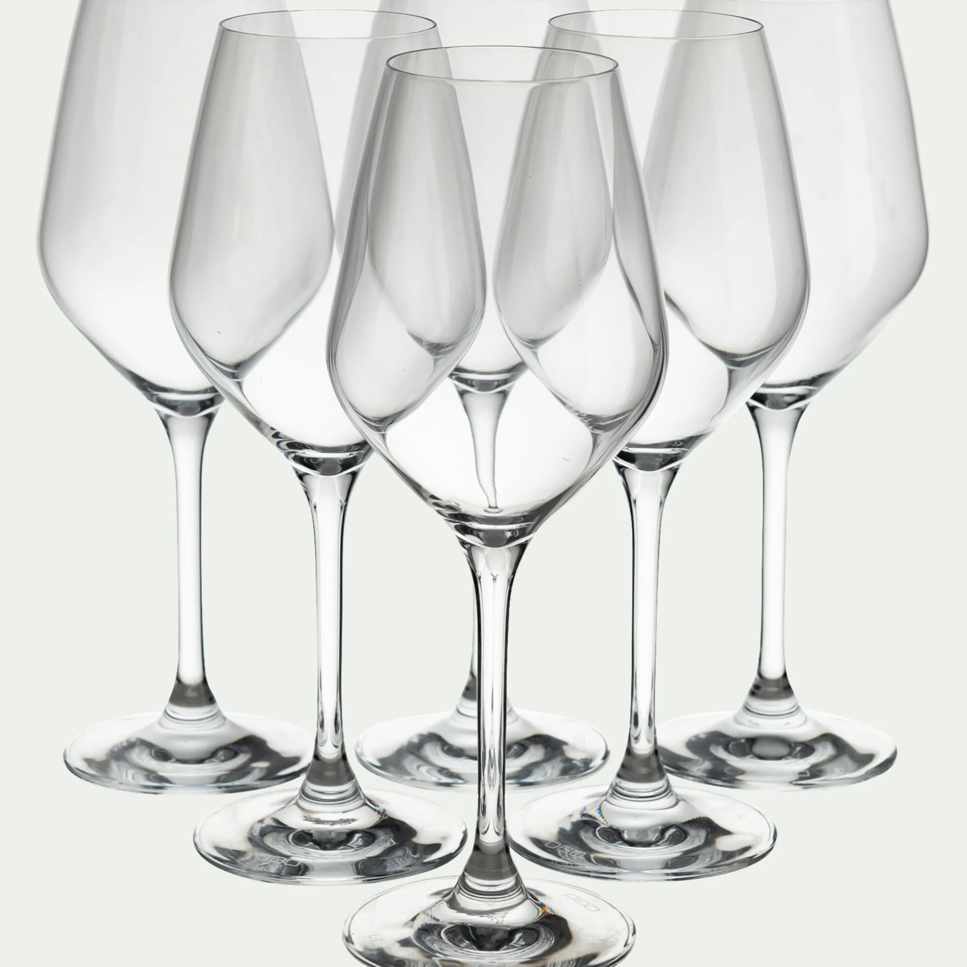 Coffret de 6 verres à pied en verre 25cl - transparent