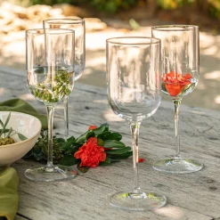 Coffret de 4 verres à pied en cristallin 28cl - transparent