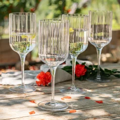 Coffret de 4 verres à pied en cristallin 40cl - transparent