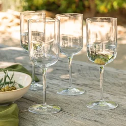 Coffret de 4 verres à pied en cristallin 40cl - transparent