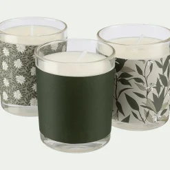 Coffret de trois bougies senteurs Jasmin, Notre Parfum et Fleur d'Oranger