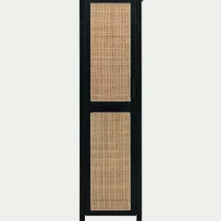 Colonne de salle de bain en bois de cèdre et cannage - H171cm