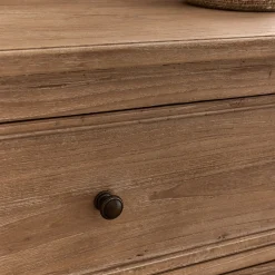 Commode 4 tiroirs en bois d'orme et de pin - bois clair