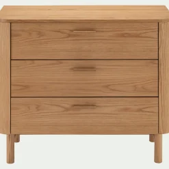 Commode 3 tiroirs en bois - bois clair