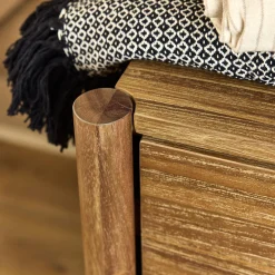 Commode 3 tiroirs en bois d'acacia massif - bois clair