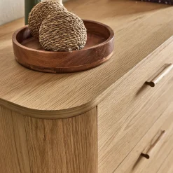 Commode 6 tiroirs en chêne - bois clair