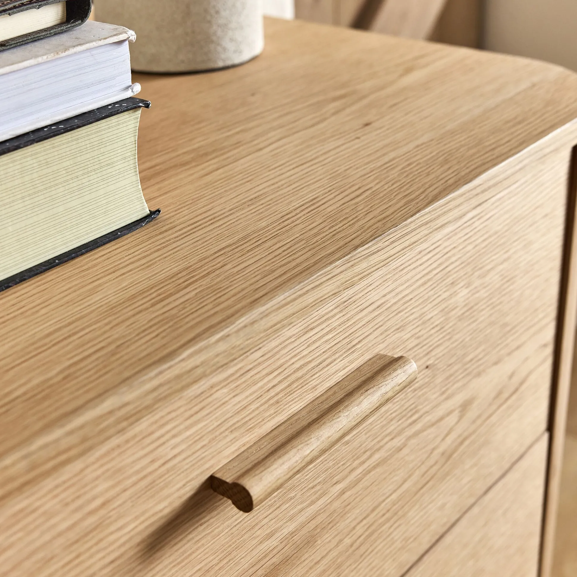 Commode 6 tiroirs en chêne - bois clair