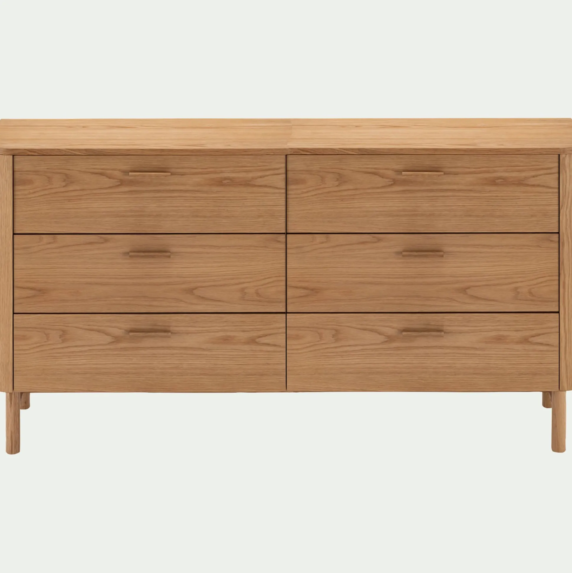 Commode 6 tiroirs en chêne - bois clair