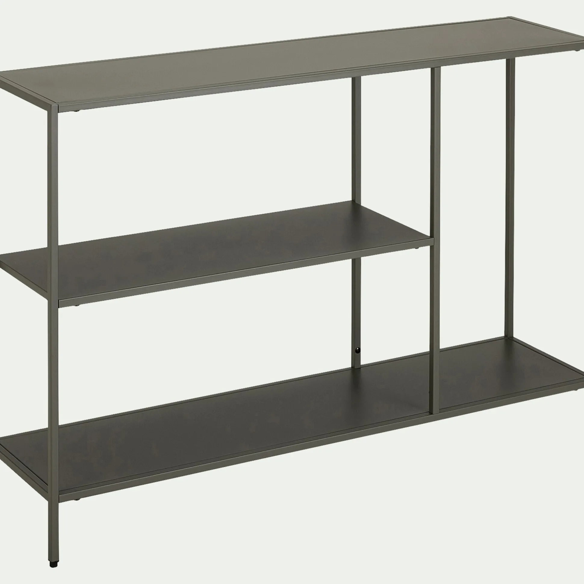 Console 3 plateaux en métal - vert cèdre