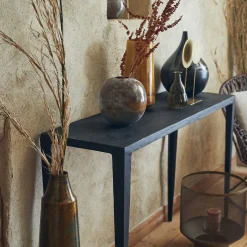 Console en aluminium - noir L121xl39xH82cm