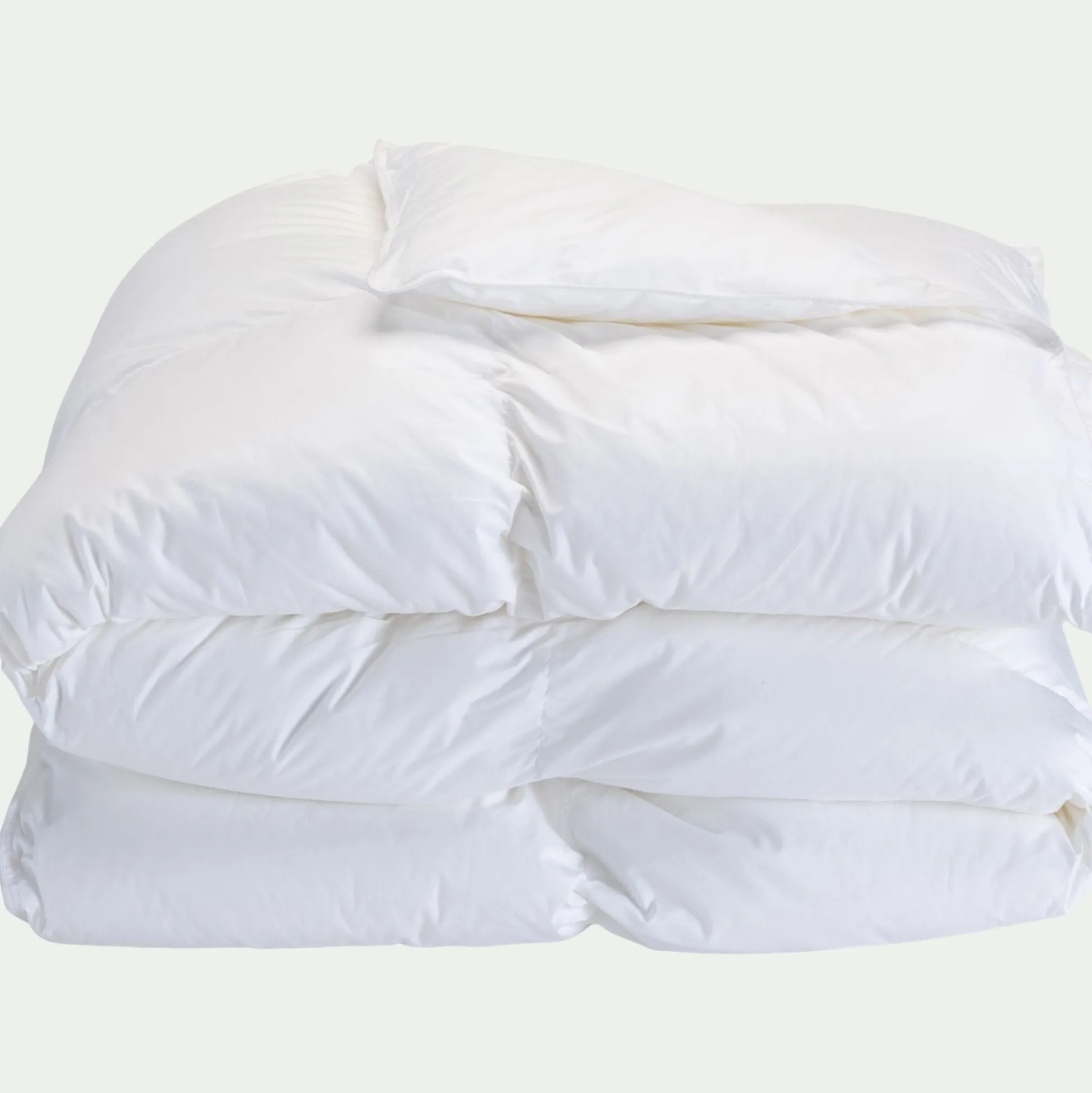 Couette chaude percale de coton et fibre siliconée 240x220cm