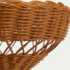 Coupe à fruits en rotin D26cm - marron