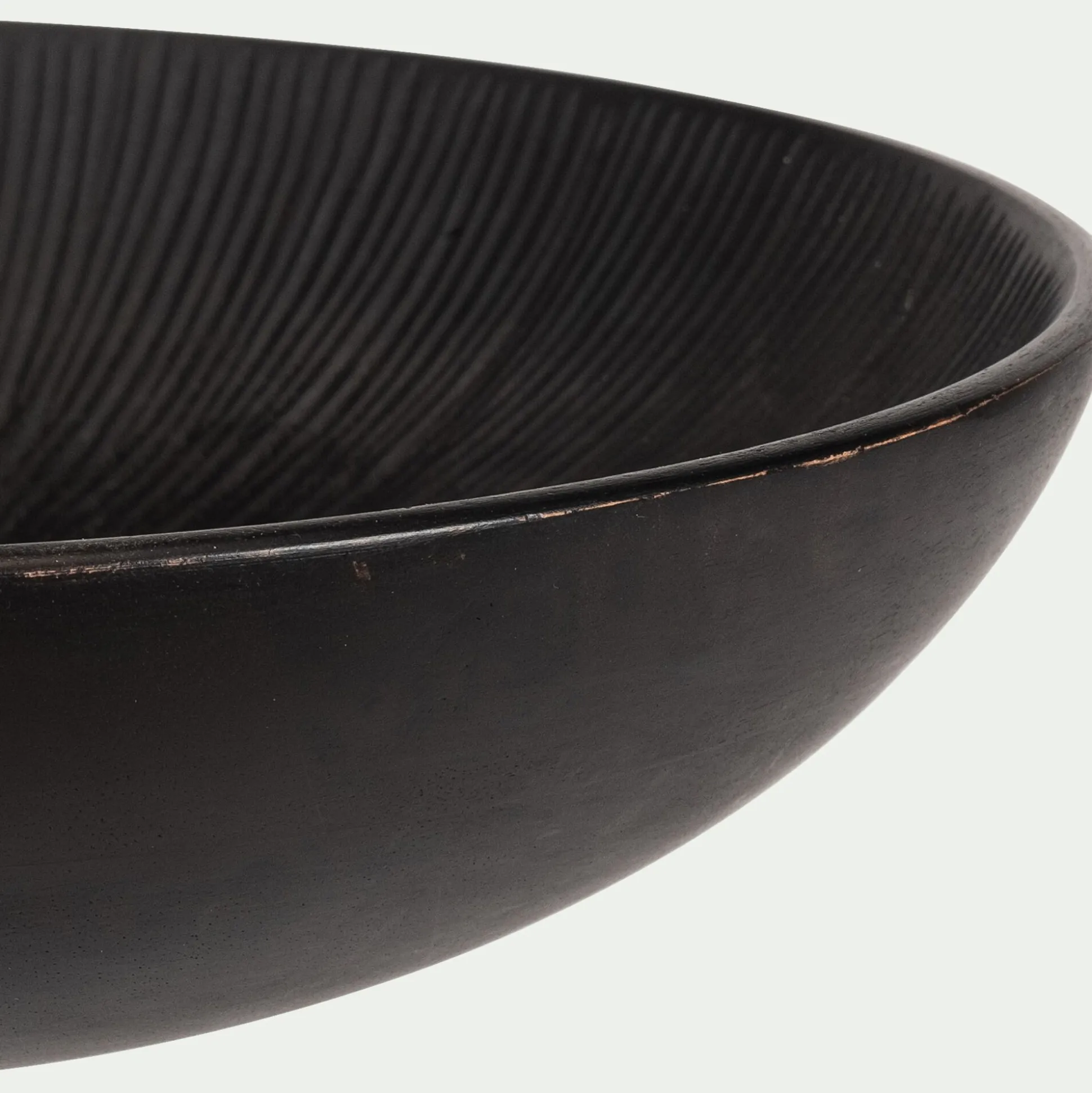Coupe décorative en bois de manguier D29cm - noir