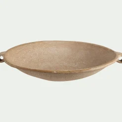 Coupe décorative ronde en aluminium D40cm - marron