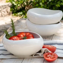 Coupe en porcelaine L23cm - blanc