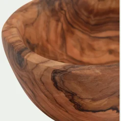 Coupelle apéritive en bois d'olivier D14cm - naturel