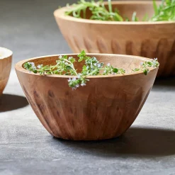 Coupelle en bois de manguier D19,7cm - bois foncé