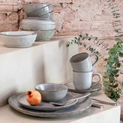 Coupelle en grès avec liseré doré D11cm - vert